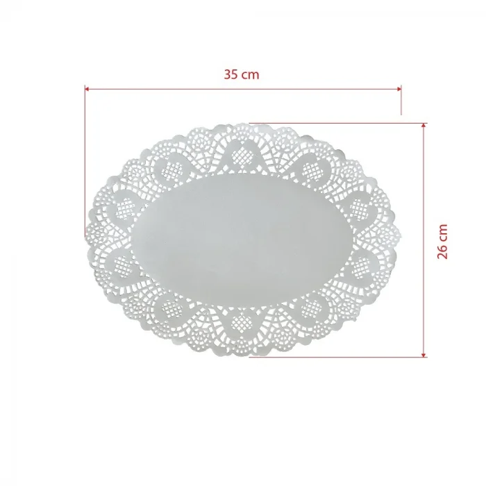 Dolphin Oval Dantel Kağıt 26*35 cm 100 Adet
