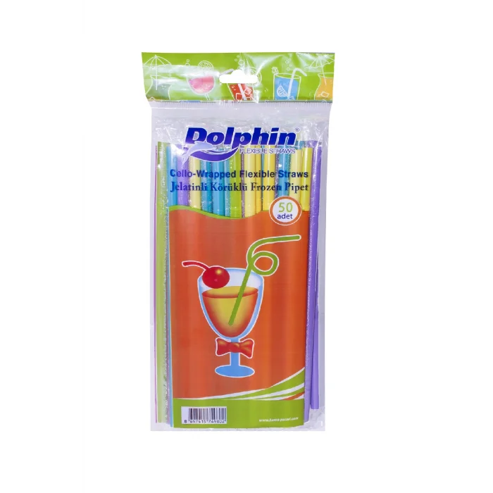 Dolphin Jelatinli Körüklü Frozen Pipet 8 mm x 23,5 cm 50 Adet