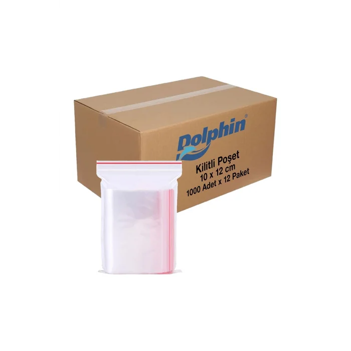 Dolphin Kilitli Poşet 10x12cm 1000 Adet x 12 Paket-Koli