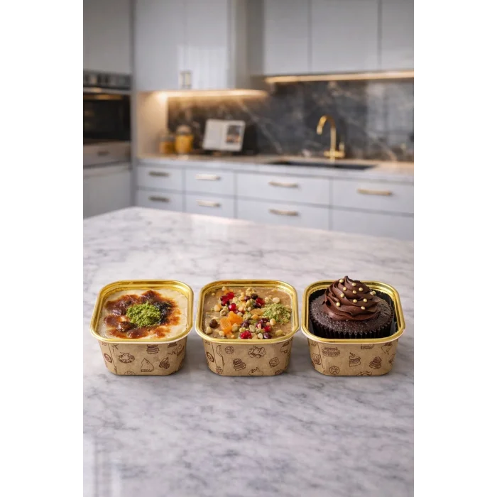 Dolphin Muffin Kare Kek Kapsülü Kraft 50 Adet