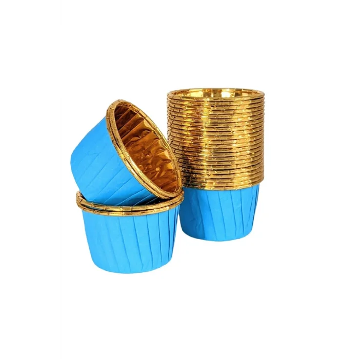 Dolphin Muffin Kek Kapsülü Mavi-Altın 25 Adet x 60 Paket-Koli