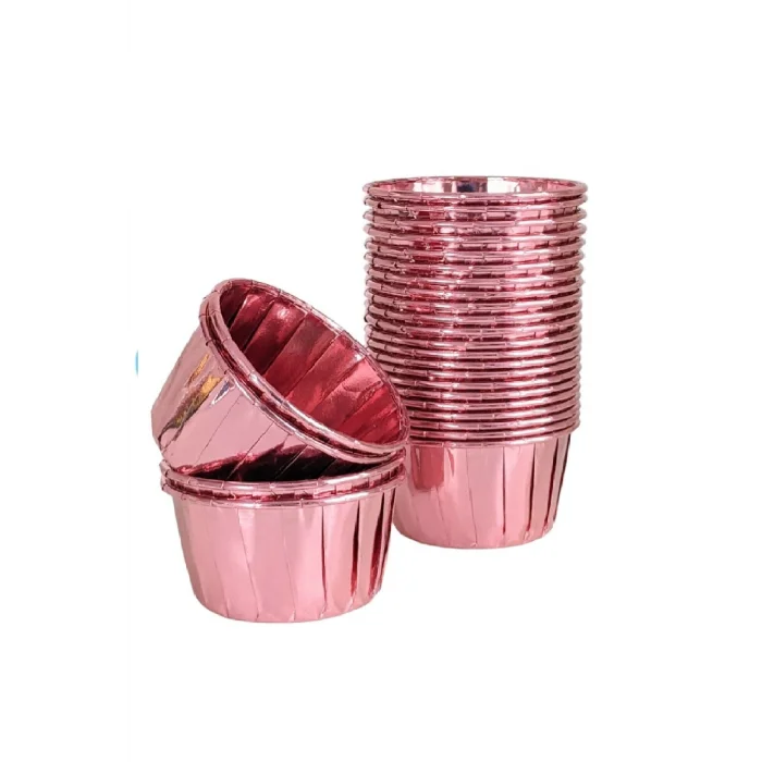 Roll-up Muffin Kek Kapsülü Rose Gold 25 Adet