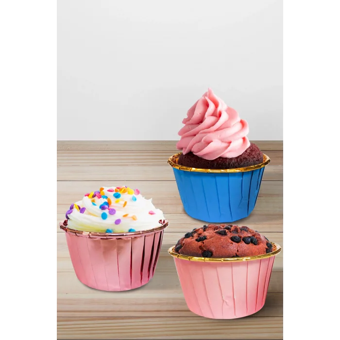 Roll-up Muffin Kek Kapsülü Rose Gold 25 Adet