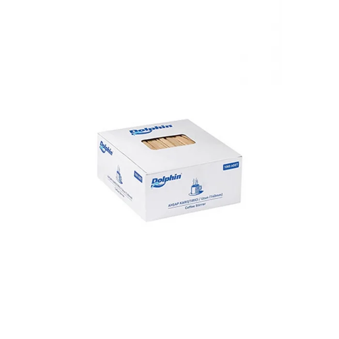 Dolphin Tahta Karıştırıcı 10cm 1000 Adet x 25 Paket Koli