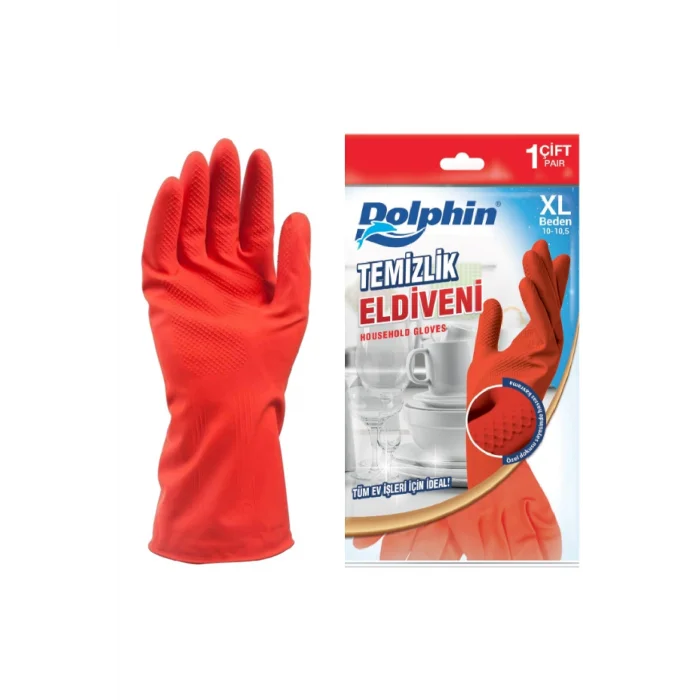 Dolphin Temizlik Eldiveni Kırmızı XL 1 Çift