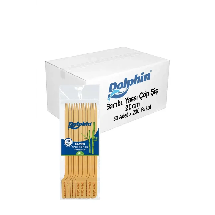 Dolphin Yassı Çöp Şiş 20cm 50li x 200 Paket (Koli)