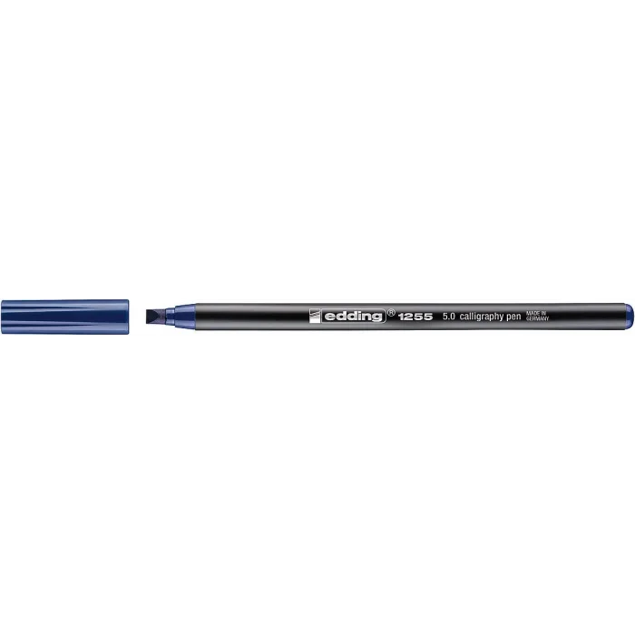 Edding 1255 Kaligrafi Kalemi 5.0 mm. Çelik Mavi