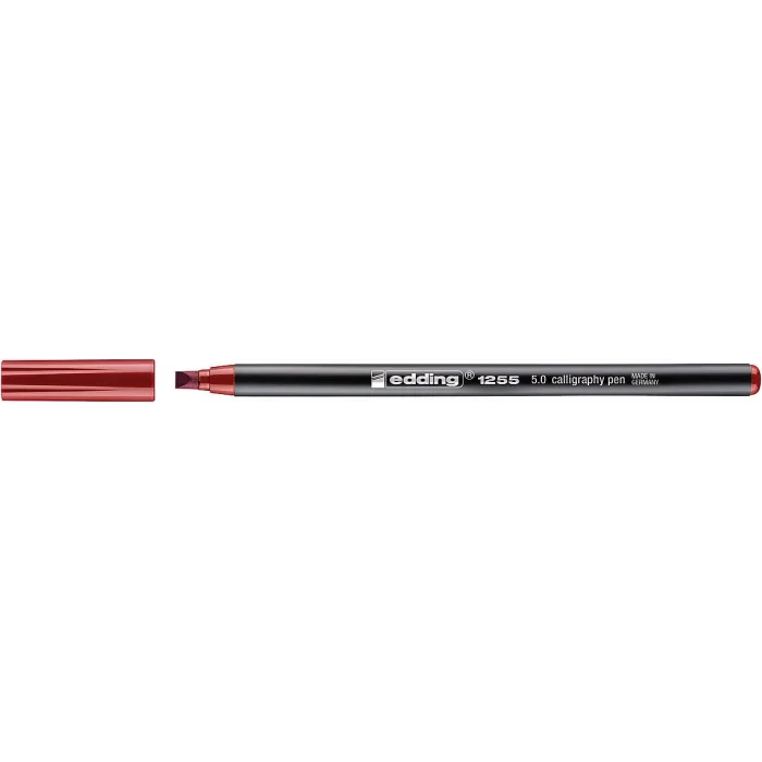 Edding 1255 Kaligrafi Kalemi 5.0 mm. Crimson Kırmızı