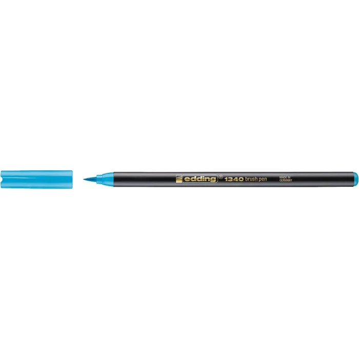 Edding 1340 Brushpen Fırça Uçlu Kalem GÖK MAVİSİ