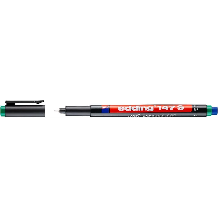 Edding 147 S Çok Amaçlı Permanent Kalem (Silgili Asetat Kalemi) YEŞİL