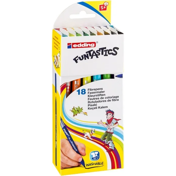 Edding 15 Funtastics İnce Keçeli Kalem 18 Renk