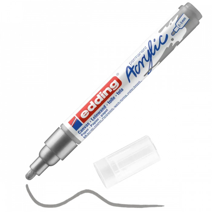 Edding 5100 Akrilik Boyama Markörü 2-3 mm GÜMÜŞ