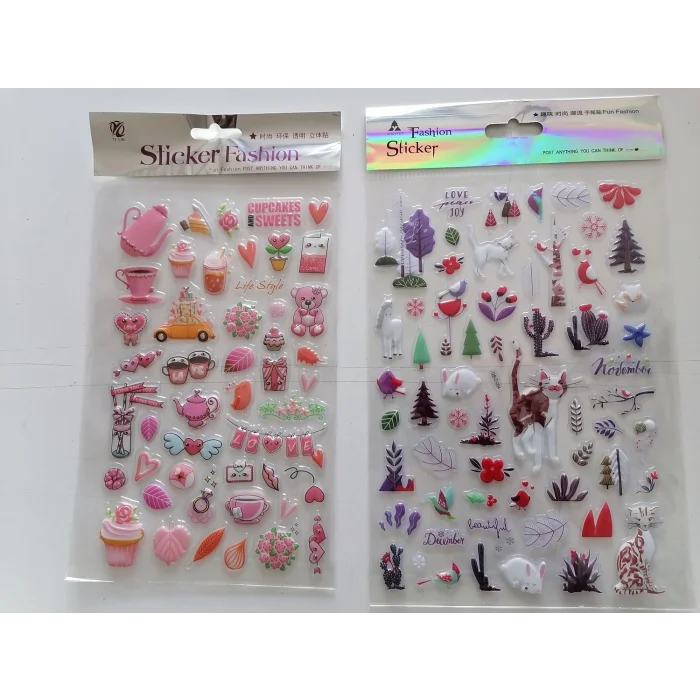 Ev hayatı 3D Kabartmalı Sticker Çıkartma seti