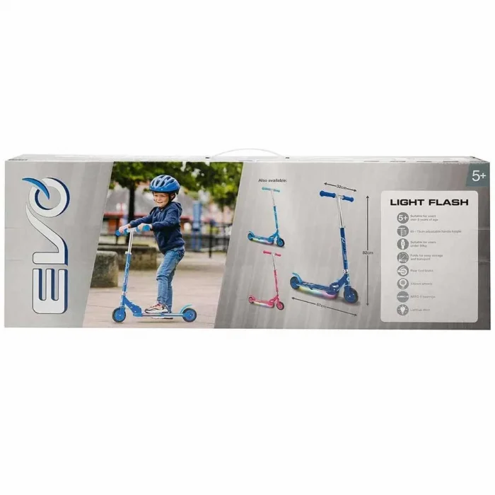 Evo 2 Tekerlekli Flash Işıklı Mavi Scooter