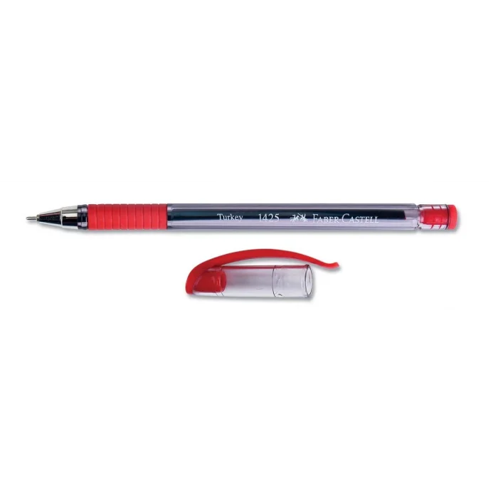 Faber Castell 1425 İğne Uçlu Tükenmez Kalem KIRMIZI