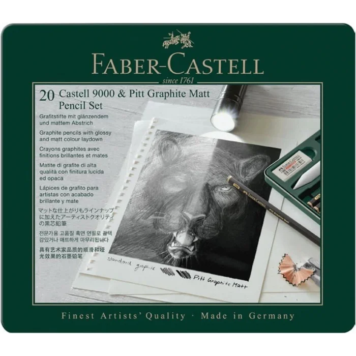 Faber Castell Pitt Graphite Matt Dereceli Kalem Eskiz Çizim Seti 20li