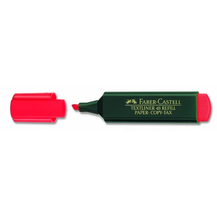 Faber Castell Textliner 48 Fosforlu İşaretleme Kalemi KIRMIZI
