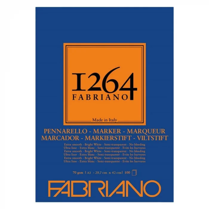 Fabriano 1264 Marker Paper Marker Çizim Defteri Blok 70 gr. A3 100 yaprak