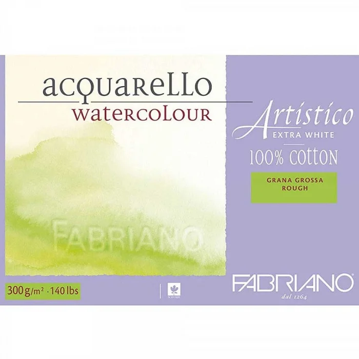 Fabriano Artistico Extra White Sulu Boya Defteri Blok Rough - Kalın Doku 300 gr. 31x41 cm. 12 yaprak