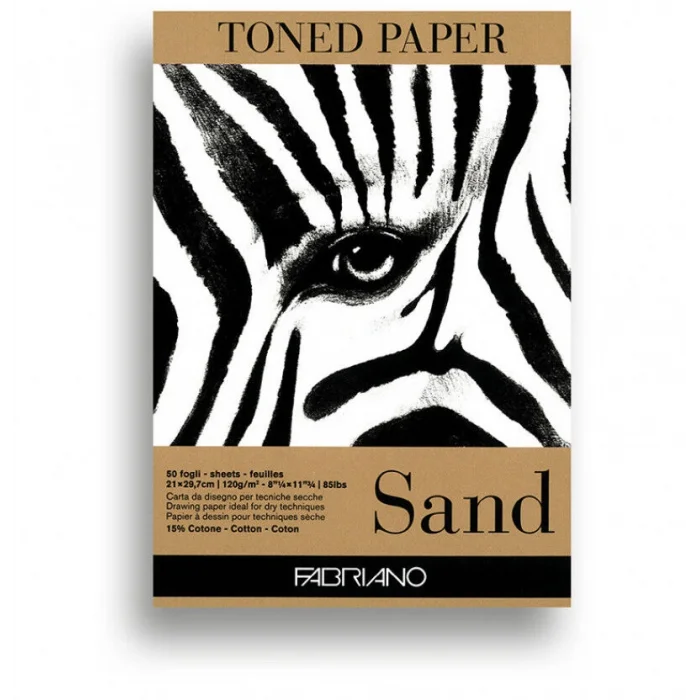 Fabriano Toned Paper Sand Eskiz Çizim Defteri Kum Rengi 120 gr. A4 50 yaprak