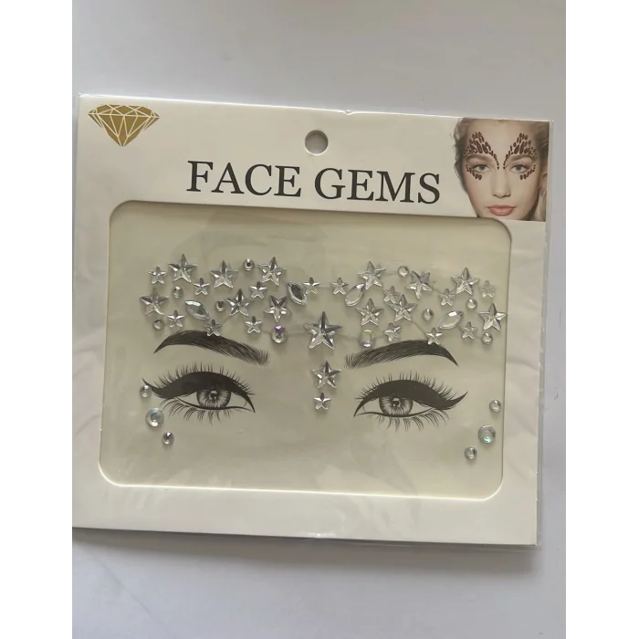 Face Gems Kristal Yüz Taşı Model 17