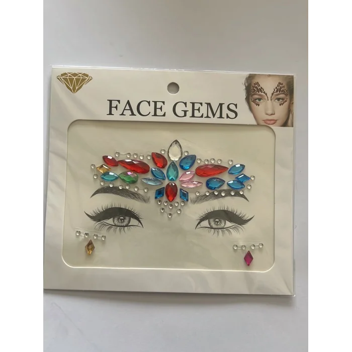 Face Gems Kristal Yüz Taşı Model 18