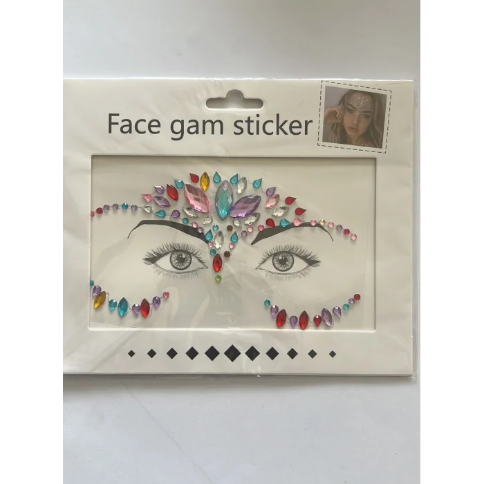 Face Gems Kristal Yüz Taşı Model 19