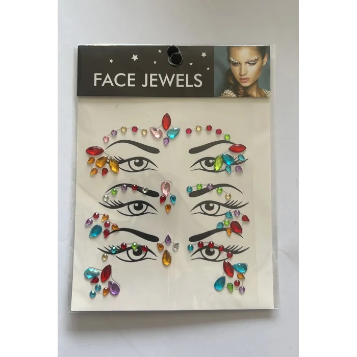 Face Gems Kristal Yüz Taşı Model 22