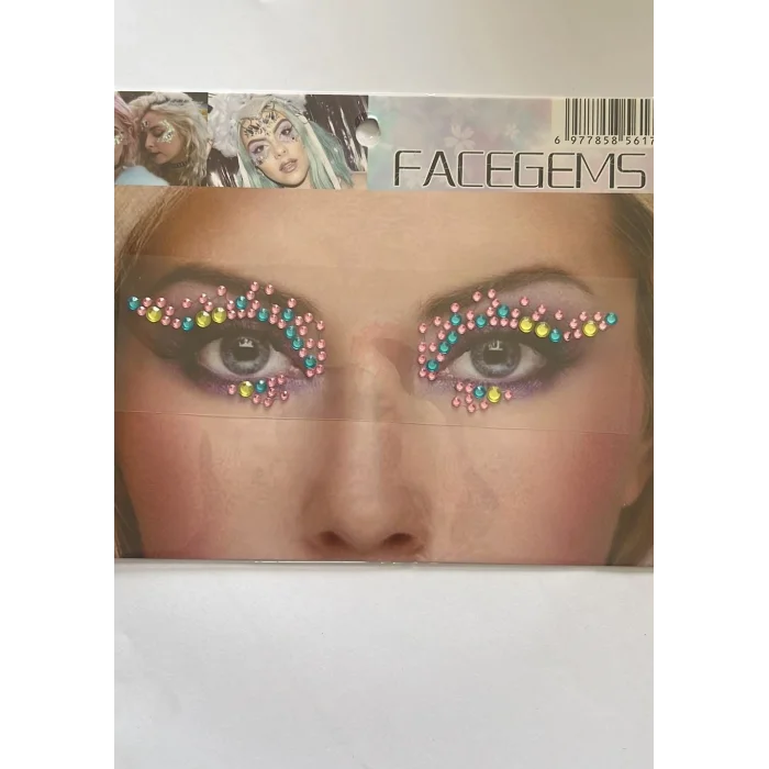 Face Gems Kristal Yüz Taşı Model 27