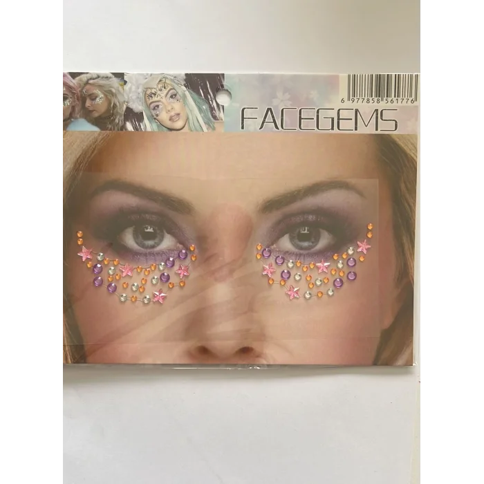 Face Gems Kristal Yüz Taşı Model 28