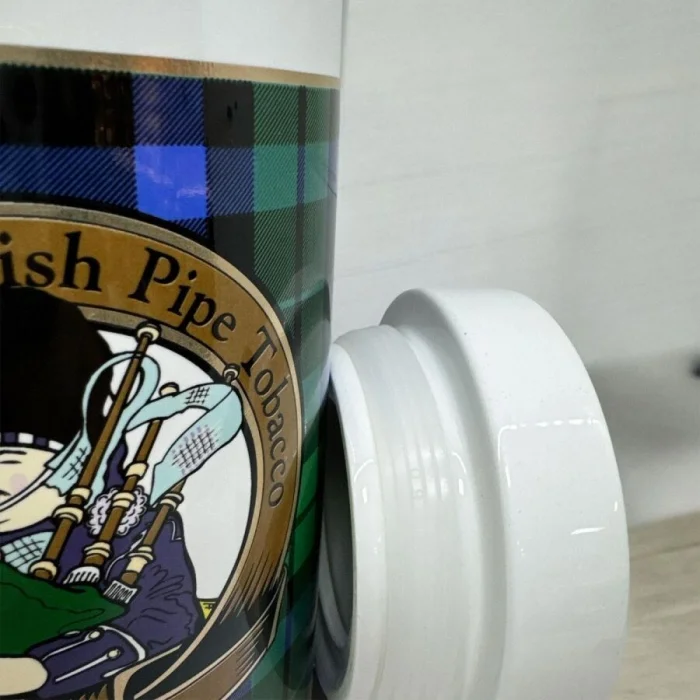 Finest Scotish El Yapımı Seramik Pipo Tutun Kavanozu Mavi