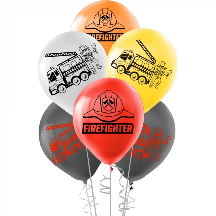 FireFighters Baskılı Pastel Balon 12