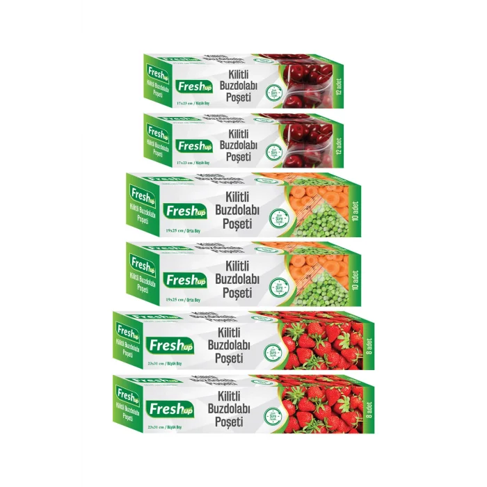 Fresh-Up Kilitli Buzdolabı Poşeti Seti 6 Kutu 60 adet