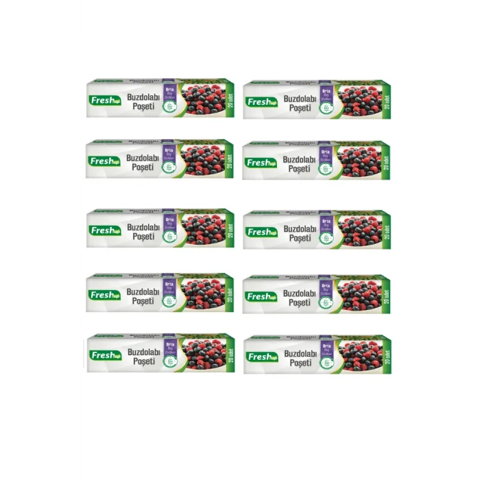 Fresh-Up Orta Boy Buzdolabı Poşeti 20x30cm 20li x 10 Paket (200 Adet)