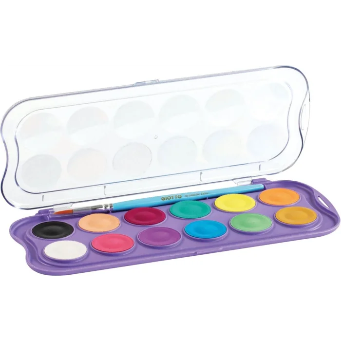 Giotto Sulu Boya 12 Renk Pastel Tonlar 30 mm. Çap