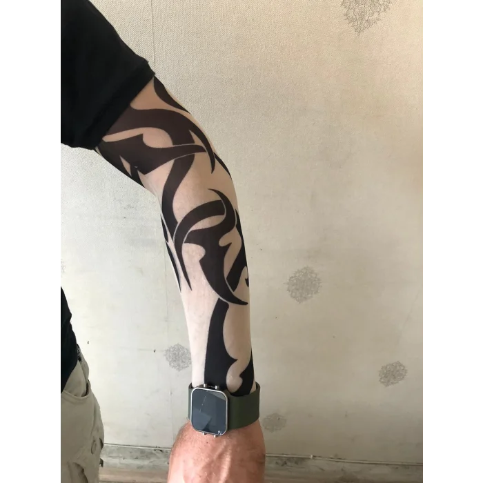 Giyilebilir Dövme Tribal Dövme Çift Kol