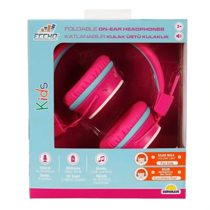 Gökkuşağı Desenli Bluetooth Kulak Üstü Kulaklık