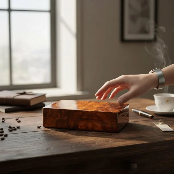 Guevara Ceviz Kaplama Puro Taşıma Kutusu Humidor 6s