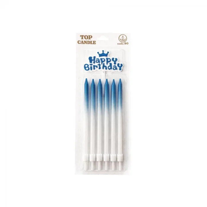 Happy Birthday Yazılı Pasta Mumu Seti 13cm 6 Parça