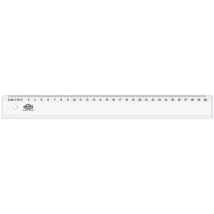Hatas Plastik Cetvel 30 cm.