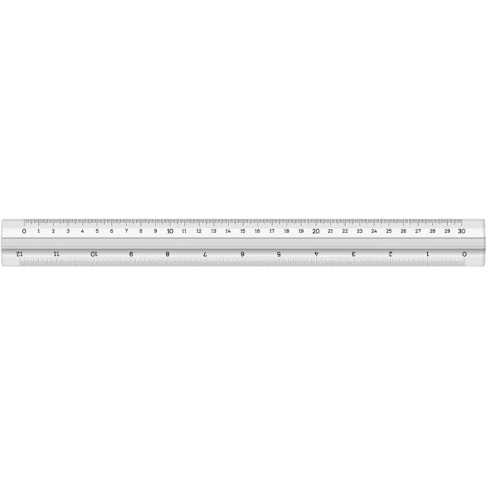 Hatas Tribldesimetre Şeffaf 30 cm. (12 inch)