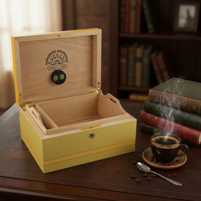 H.Upmann Bej Turuncu Lake Humidor Puro Kutusu 50s