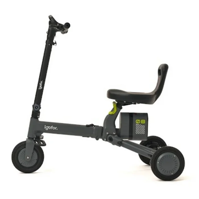 Igofor 3 Tekerlekli Katlanabilir Elektrikli Oturulabilir Scooter Gri EM301-G