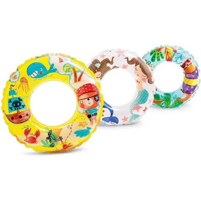 ıntex şeffaf desenli simit 61 cm 59242