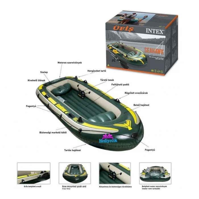 Intex Shehawk 4 Bot Set (Kürek+Pompa) 68351