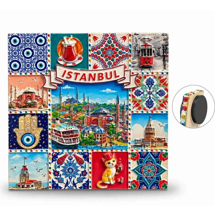 İstanbul Temalı Polyester Magnet Alk5867