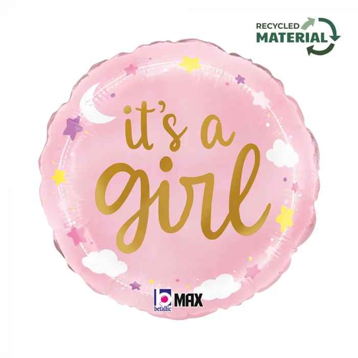 Its A Girl Stars & Clouds Grabo Folyo Balon 18