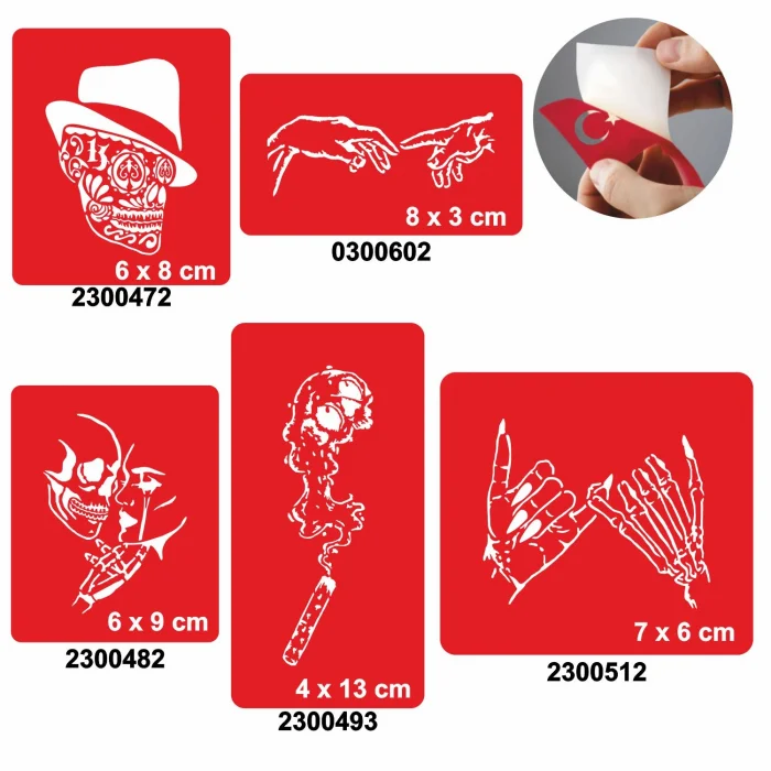 Kafatası Modelleri Dövme Şablonu Kına Deseni