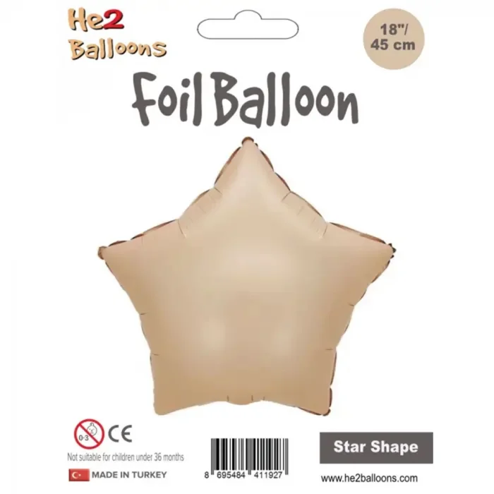 Karamel Yıldız Folyo Balon 18