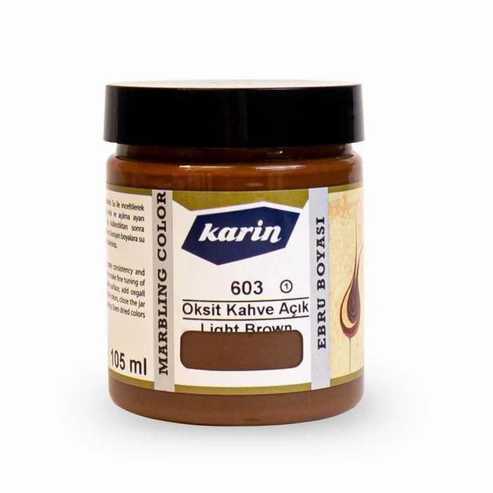 Karin Ebru Boyası 105 ml. 603 Oksit Açık Kahve